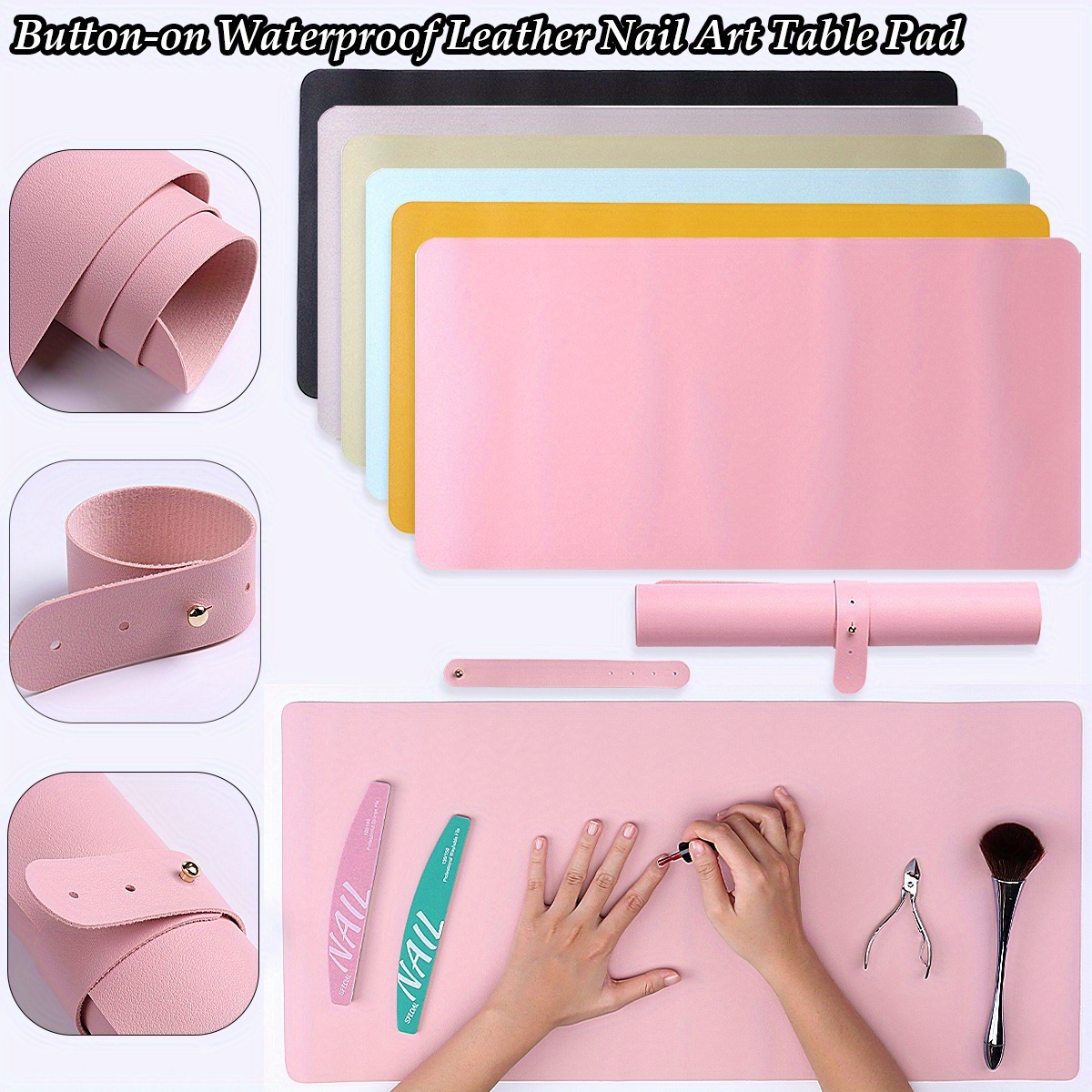 Mouse Charging Pad - Mouse Pad Dobrável de Couro, Tapete