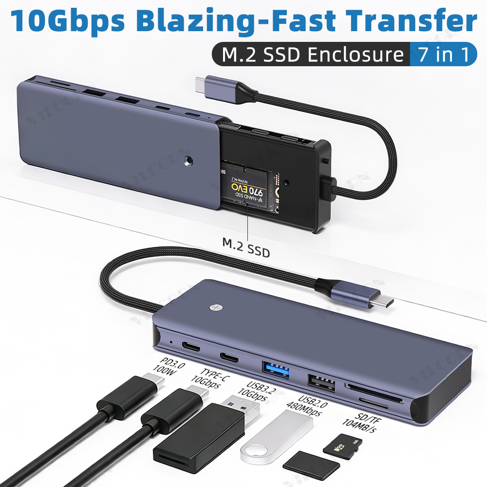 Hub USB C 7 em 1 para MacBook  - Portable Ssd Enclosure avaliação e preço