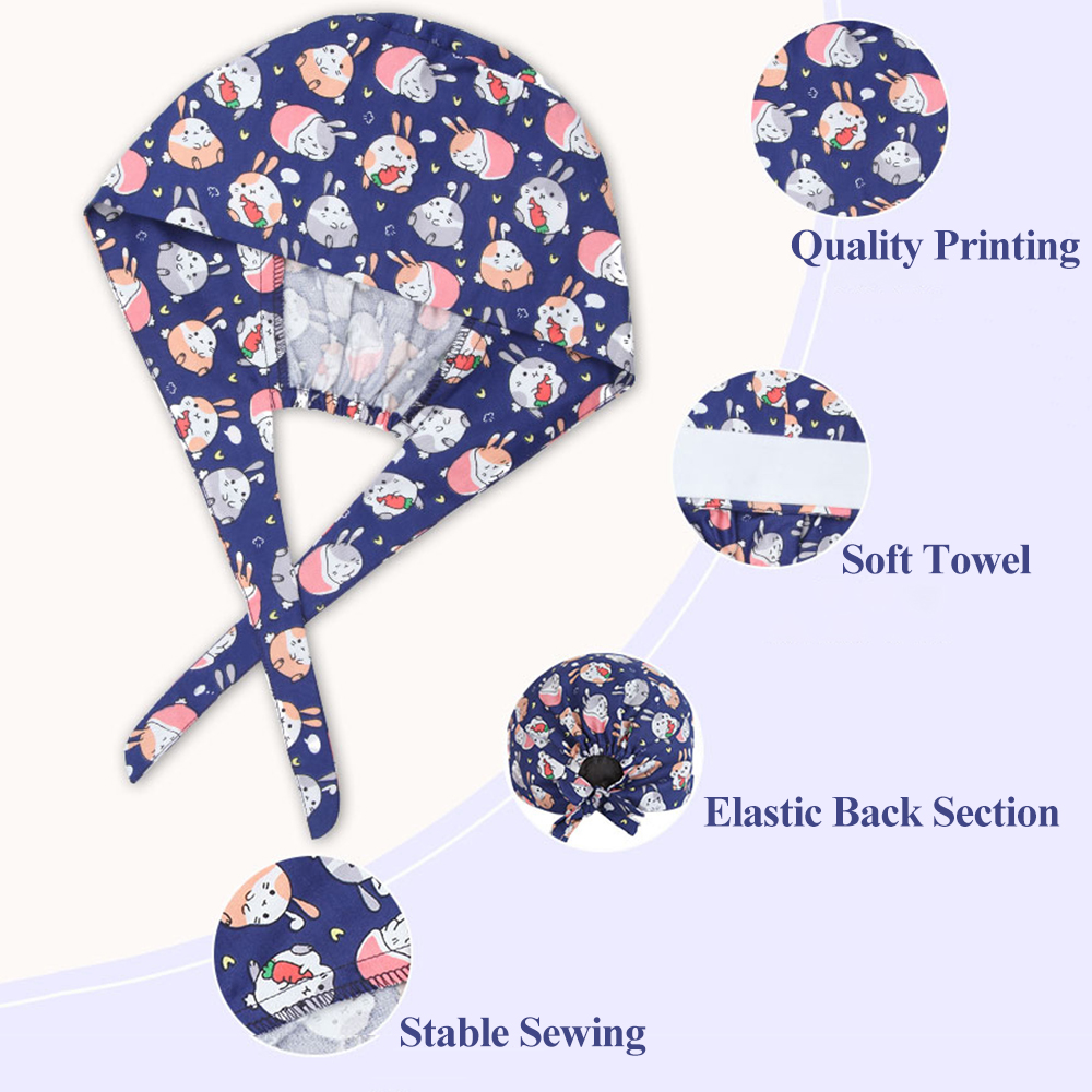 Unisex Flower Scrub Caps, Chap - Vet Tech Accessories avaliação e preço