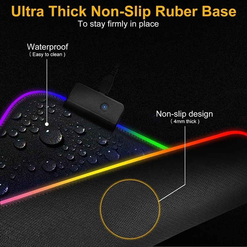 Luz led mousepad rgb teclado c - Mouse Charging Pad avaliação e preço