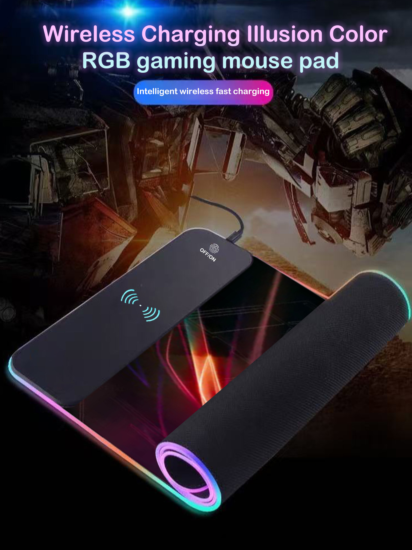 Mouse Pad Iluminado RGB Multif - Mouse Charging Pad avaliação e preço