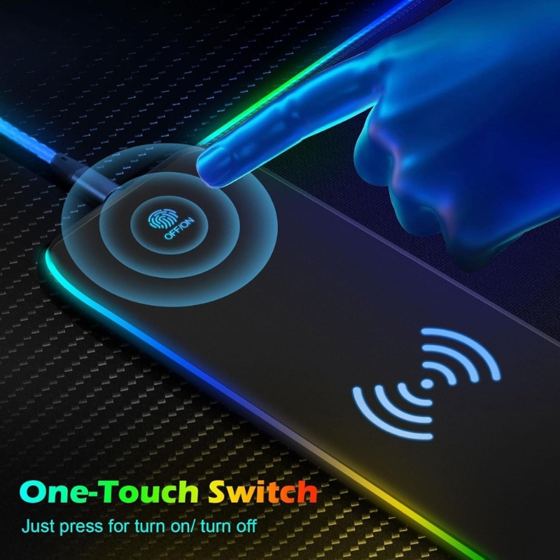 96GE LED Gaming Mouse Pad com  - Mouse Charging Pad avaliação e preço